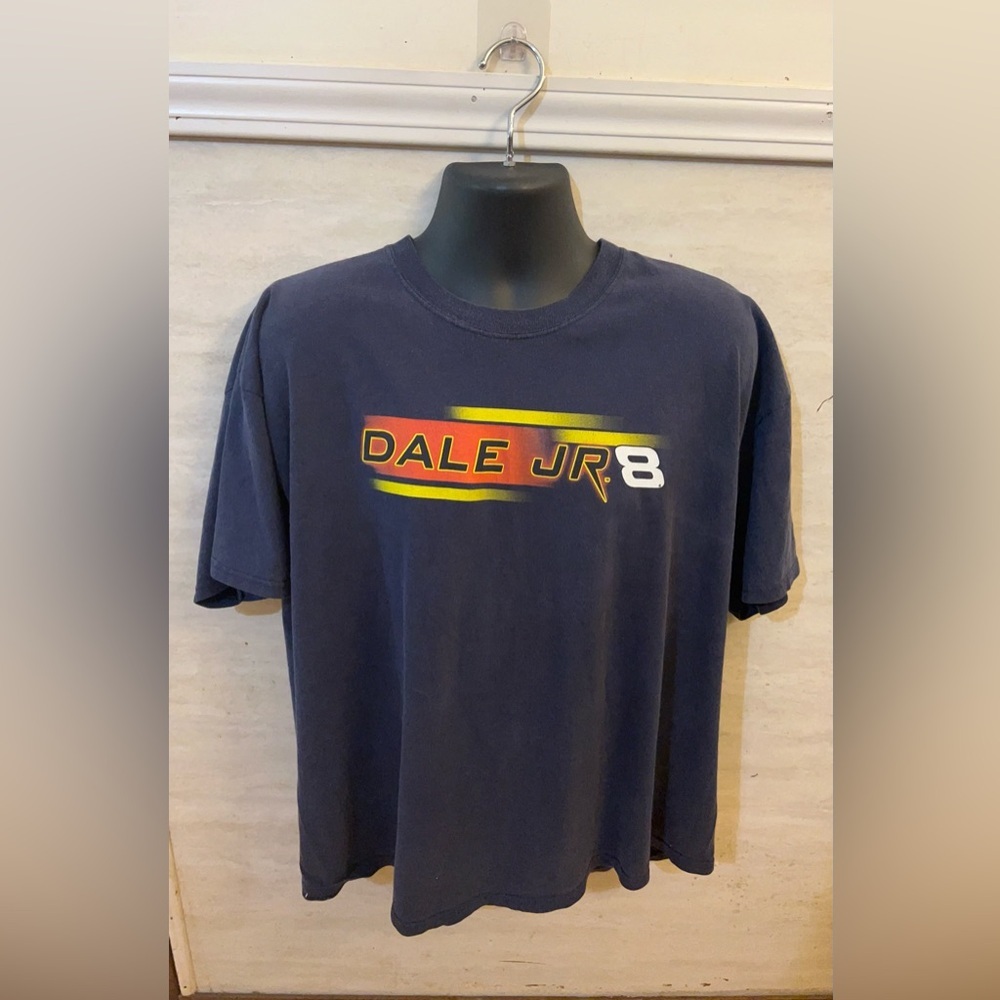Vintage Dale Earnhardt Jr. #8 Budweiser NASCAR racing t-shirt in navy blue. - Picture 6 of 11